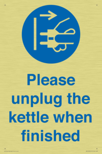 Please unplug the kettle when finished